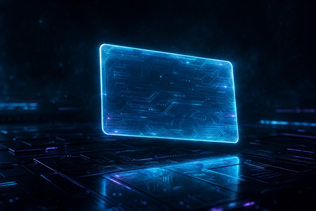 A glowing digital key, representing your licence